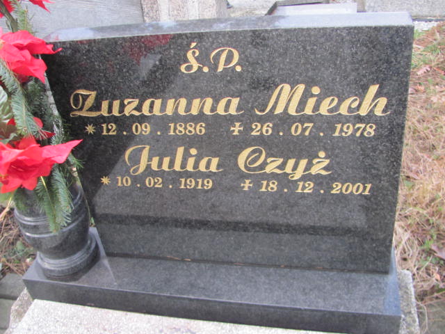 Julia Czyż 1919 Ustroń ewangelicki - Grobonet - Wyszukiwarka osób pochowanych