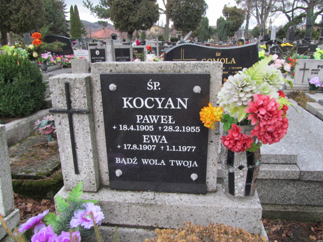 Paweł Kocyan 1905 Ustroń ewangelicki - Grobonet - Wyszukiwarka osób pochowanych