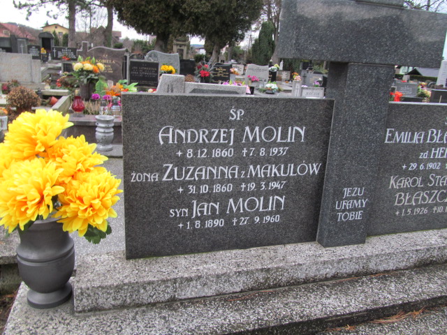 Andrzej Molin 1860 Ustroń ewangelicki - Grobonet - Wyszukiwarka osób pochowanych
