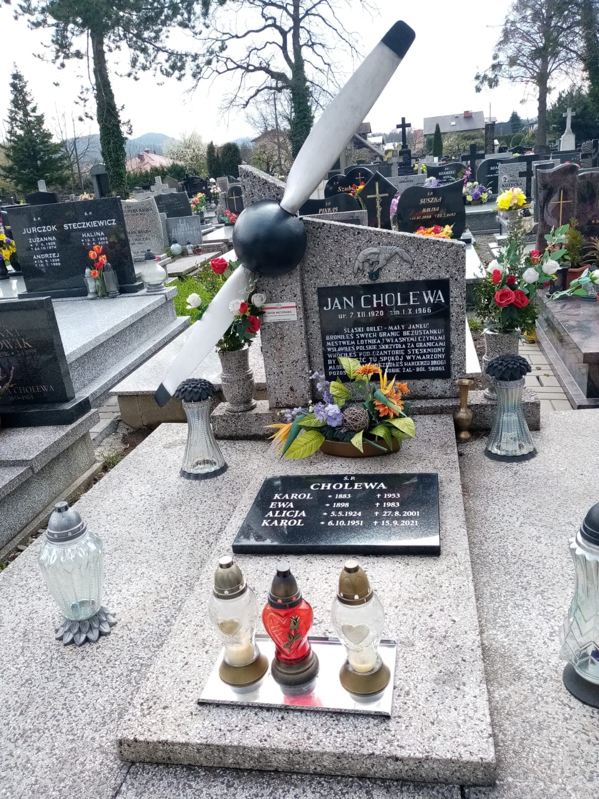 Jan Cholewa 1920 Ustroń ewangelicki - Grobonet - Wyszukiwarka osób pochowanych