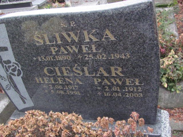 Paweł Śliwka 1890 Ustroń ewangelicki - Grobonet - Wyszukiwarka osób pochowanych