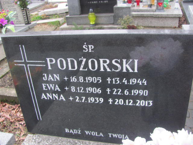 Ewa Podżorska 1906 Ustroń ewangelicki - Grobonet - Wyszukiwarka osób pochowanych