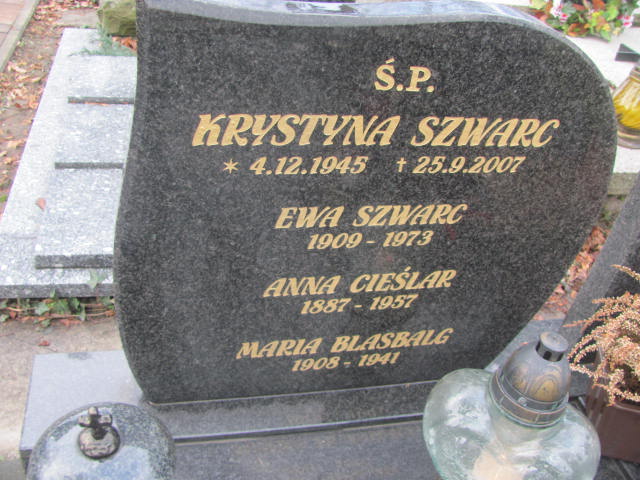 Maria Blasbalg 1908 Ustroń ewangelicki - Grobonet - Wyszukiwarka osób pochowanych