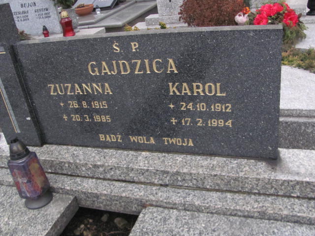 Zuzanna Gajdzica 1915 Ustroń ewangelicki - Grobonet - Wyszukiwarka osób pochowanych